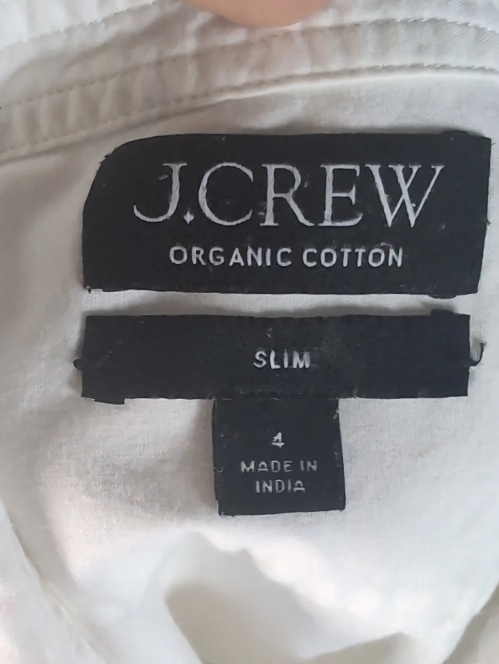 J Crew Slim Stretch Cotton Poplin Button Up Shirt White Fitted Blouse Size 4